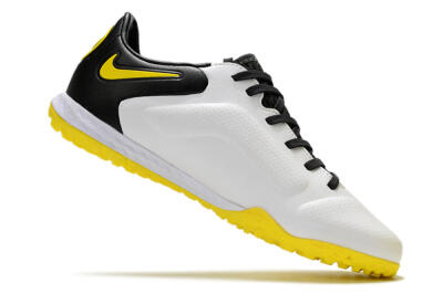 Nike React Tiempo Legend 9 Pro TF Low-Tops Football Shoes - White/Black/Yellow