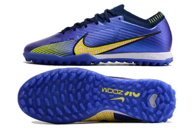Nike Air Zoom Mercurial Vapor 15 Elite TF Low-Tops Football Shoes - Blue/Green/Yellow