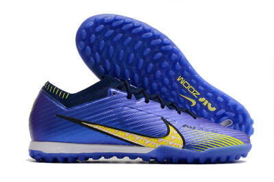 Nike Air Zoom Mercurial Vapor 15 Elite TF Low-Tops Football Shoes - Blue/Green/Yellow