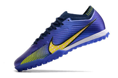 Nike Air Zoom Mercurial Vapor 15 Elite TF Low-Tops Football Shoes - Blue/Green/Yellow