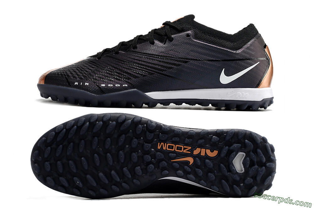 Nike Air Zoom Mercurial Vapor 15 Elite TF Low-Tops Football Shoes - Black/White 0
