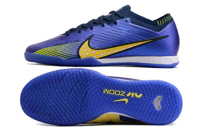 Nike Air Zoom Mercurial Vapor 15 Elite IC Low-Tops Football Shoes - Blue/Green/Yellow