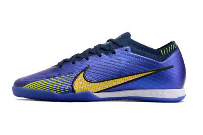 Nike Air Zoom Mercurial Vapor 15 Elite IC Low-Tops Football Shoes - Blue/Green/Yellow