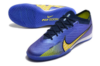 Nike Air Zoom Mercurial Vapor 15 Elite IC Low-Tops Football Shoes - Blue/Green/Yellow