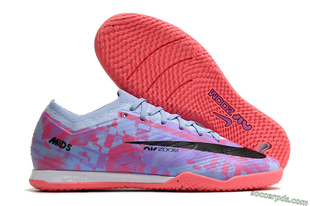 Nike Air Zoom Mercurial Vapor 15 Elite IC Low-Tops Football Shoes - Blue/Purple/Red 1