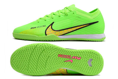 Nike Air Zoom Mercurial Vapor 15 Elite IC Low-Tops Football Shoes - Green/Yellow/Pink