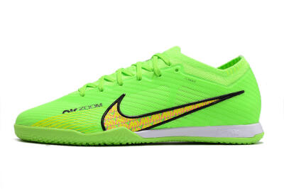 Nike Air Zoom Mercurial Vapor 15 Elite IC Low-Tops Football Shoes - Green/Yellow/Pink
