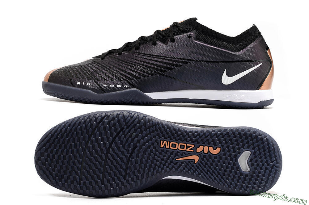 Nike Air Zoom Mercurial Vapor 15 Elite IC Low-Tops Football Shoes - Black/White 0