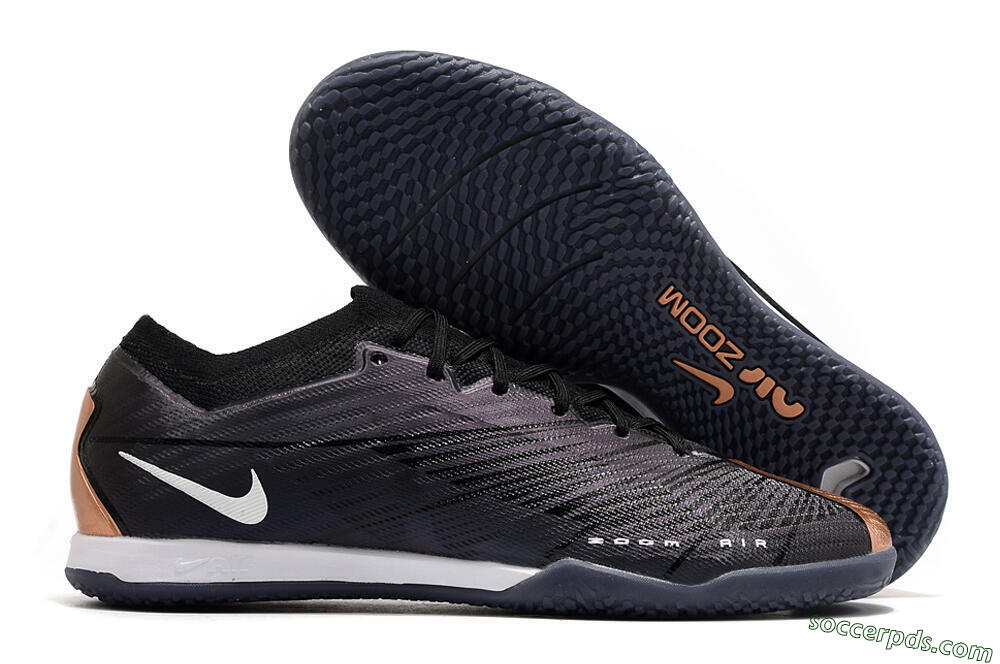 Nike Air Zoom Mercurial Vapor 15 Elite IC Low-Tops Football Shoes - Black/White 1