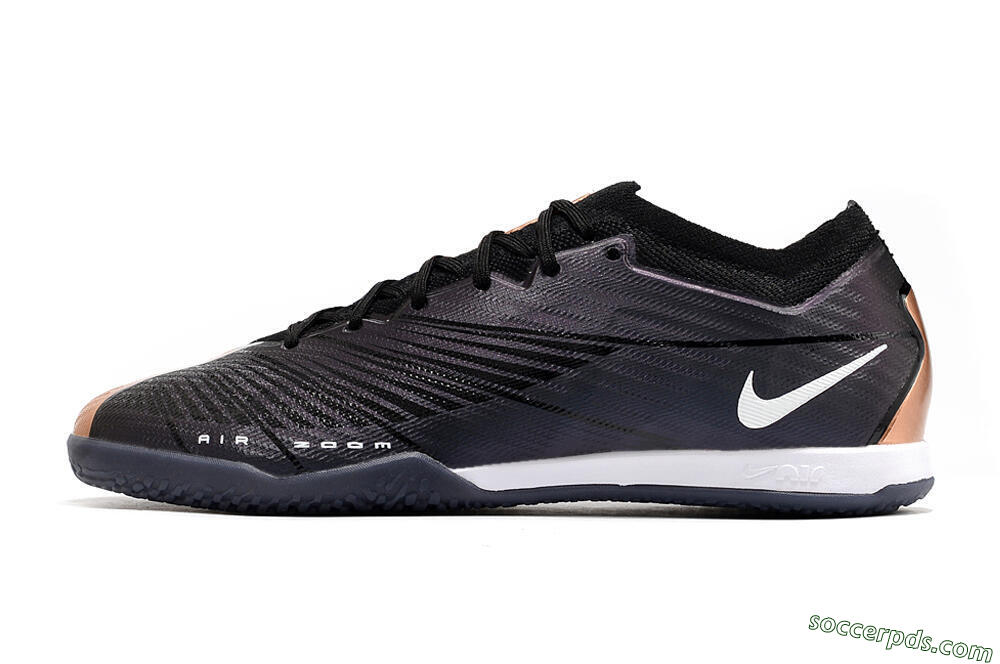 Nike Air Zoom Mercurial Vapor 15 Elite IC Low-Tops Football Shoes - Black/White 2