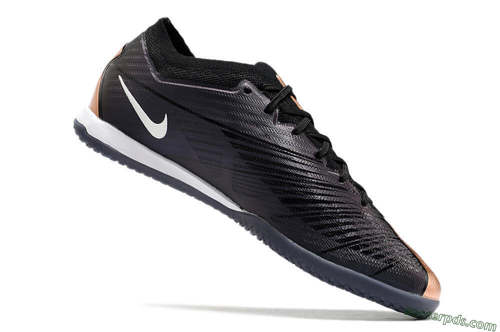 Nike Air Zoom Mercurial Vapor 15 Elite IC Low-Tops Football Shoes - Black/White 4