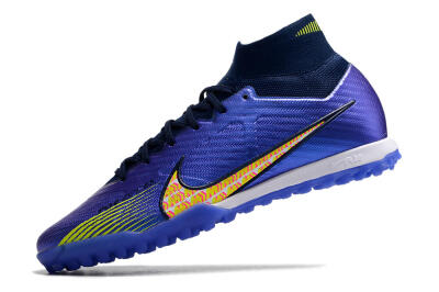 Nike Air Zoom Mercurial Superfly 9 Elite TF High-Tops Football Shoes - Blue/Green/Yellow