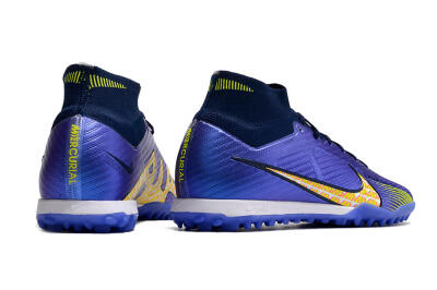 Nike Air Zoom Mercurial Superfly 9 Elite TF High-Tops Football Shoes - Blue/Green/Yellow