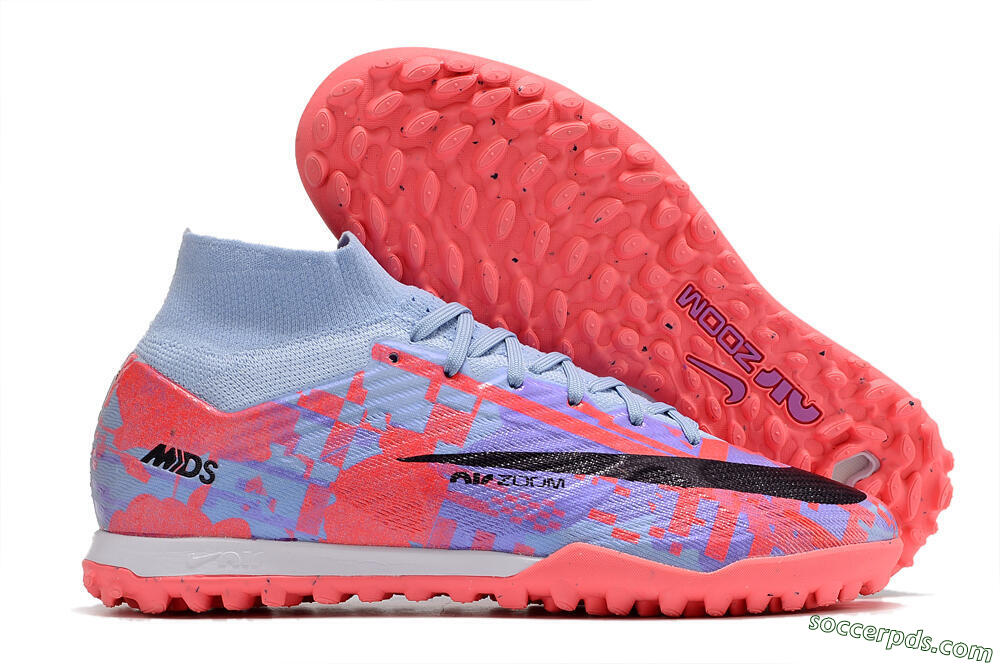 Nike Air Zoom Mercurial Superfly 9 Elite TF High-Tops Football Shoes - Blue/Purple/Red 1