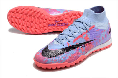 Nike Air Zoom Mercurial Superfly 9 Elite TF High-Tops Football Shoes - Blue/Purple/Red