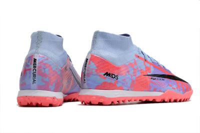 Nike Air Zoom Mercurial Superfly 9 Elite TF High-Tops Football Shoes - Blue/Purple/Red