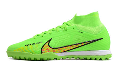 Nike Air Zoom Mercurial Superfly 9 Elite TF High-Tops Football Shoes - Green/Yellow/Pink