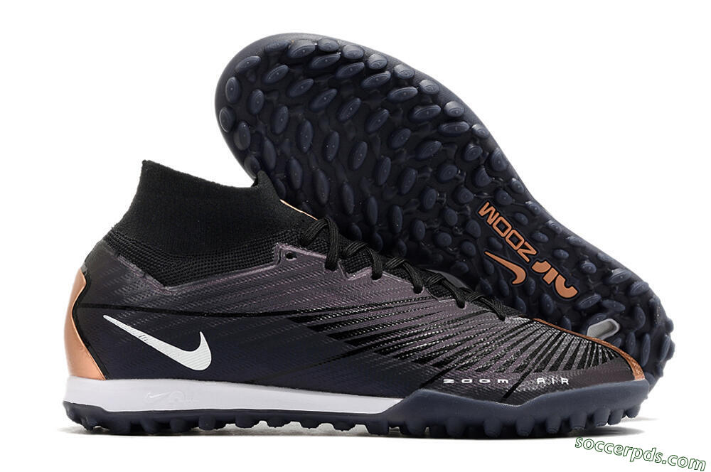 Nike Air Zoom Mercurial Superfly 9 Elite TF High-Tops Football Shoes - Black/White 1