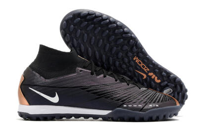 Nike Air Zoom Mercurial Superfly 9 Elite TF High-Tops Football Shoes - Black/White