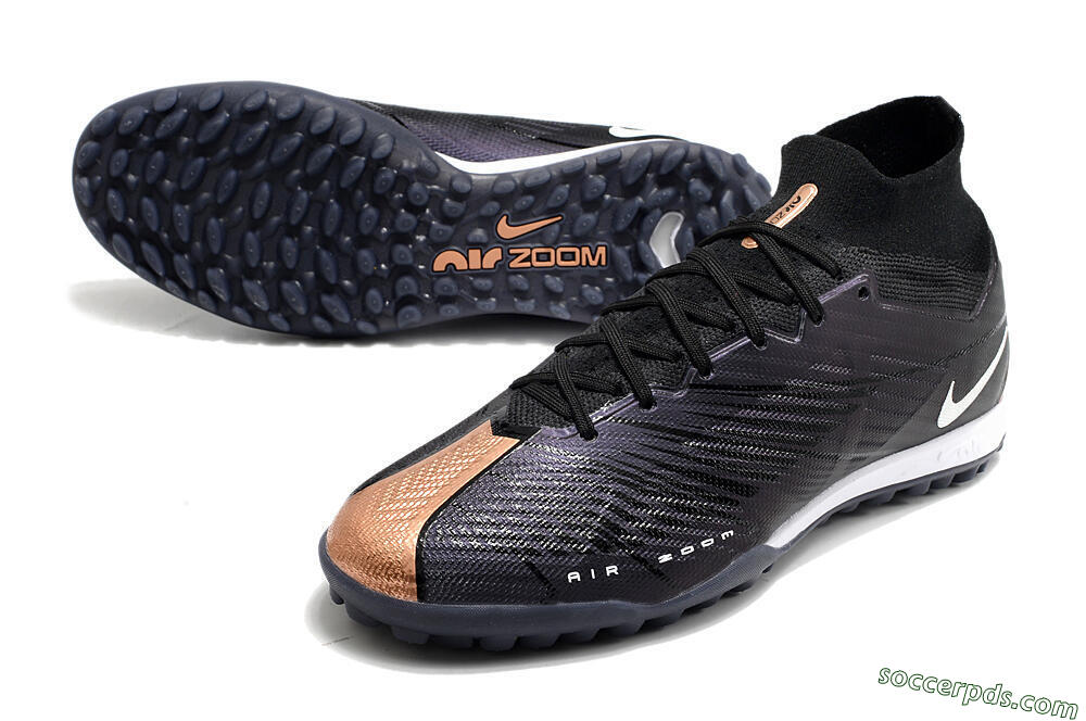 Nike Air Zoom Mercurial Superfly 9 Elite TF High-Tops Football Shoes - Black/White 3