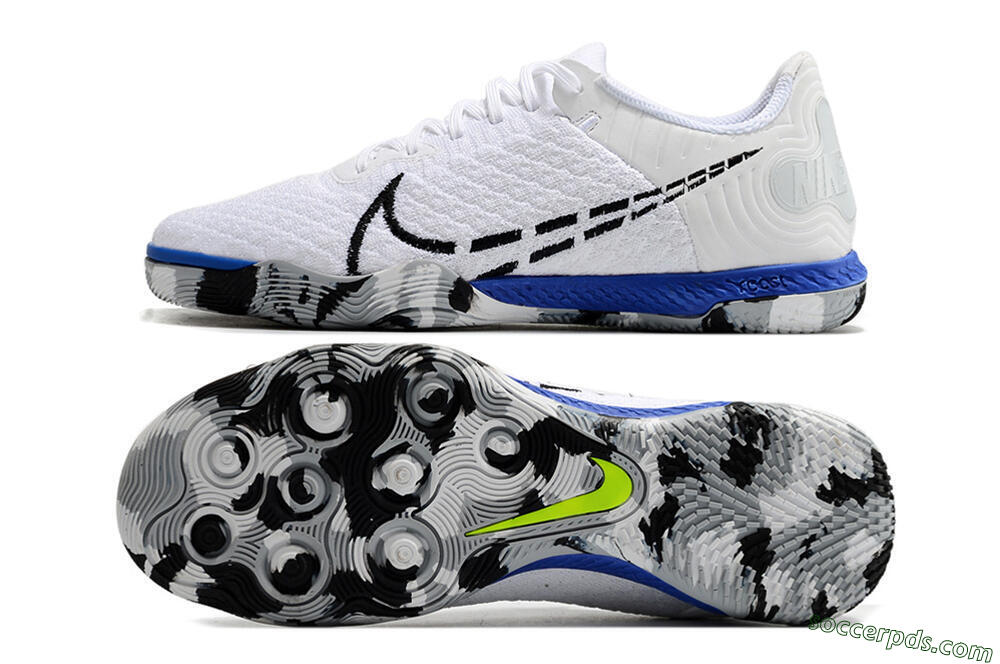Nike Reactgato IC Low-Tops Football Shoes - White/Black/Blue 0