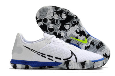 Nike Reactgato IC Low-Tops Football Shoes - White/Black/Blue