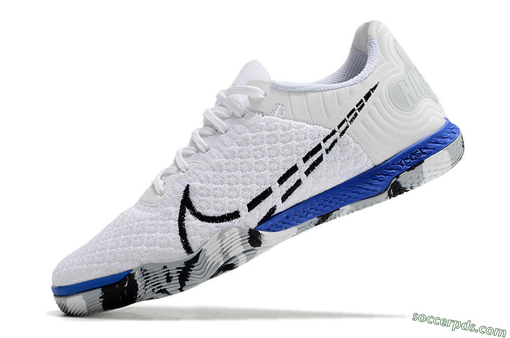 Nike Reactgato IC Low-Tops Football Shoes - White/Black/Blue 5