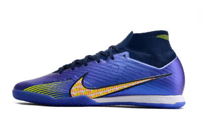 Nike Air Zoom Mercurial Superfly 9 Elite IC High-Tops Football Shoes - Blue/Green/Yellow
