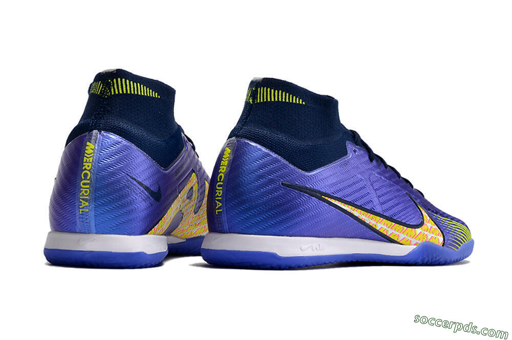 Nike Air Zoom Mercurial Superfly 9 Elite IC High-Tops Football Shoes - Blue/Green/Yellow 6