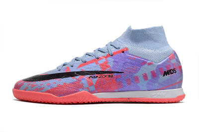 Nike Air Zoom Mercurial Superfly 9 Elite IC High-Tops Football Shoes - Blue/Purple/Red