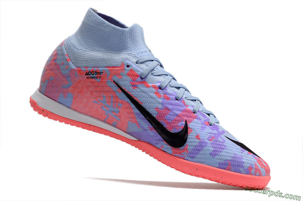 Nike Air Zoom Mercurial Superfly 9 Elite IC High-Tops Football Shoes - Blue/Purple/Red 4