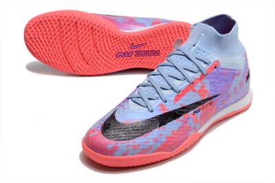 Nike Air Zoom Mercurial Superfly 9 Elite IC High-Tops Football Shoes - Blue/Purple/Red