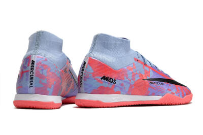 Nike Air Zoom Mercurial Superfly 9 Elite IC High-Tops Football Shoes - Blue/Purple/Red