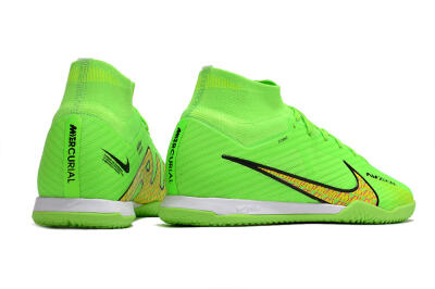 Nike Air Zoom Mercurial Superfly 9 Elite IC High-Tops Football Shoes - Green/Yellow/Pink