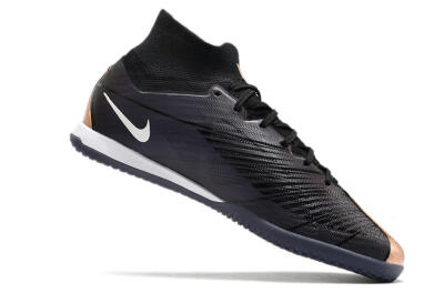 Nike Air Zoom Mercurial Superfly 9 Elite IC High-Tops Football Shoes - Black/White/Gold