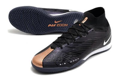 Nike Air Zoom Mercurial Superfly 9 Elite IC High-Tops Football Shoes - Black/White/Gold