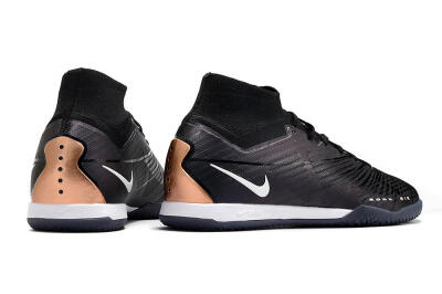 Nike Air Zoom Mercurial Superfly 9 Elite IC High-Tops Football Shoes - Black/White/Gold