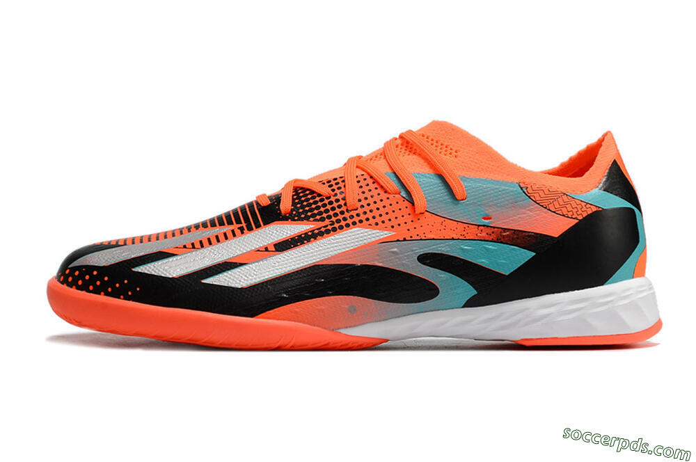 Adidas X Speedportal.1 IC Low-Tops Football Shoes - Orange/Silver/Black/Blue 2