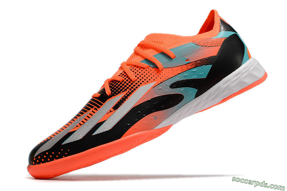 Adidas X Speedportal.1 IC Low-Tops Football Shoes - Orange/Silver/Black/Blue 5