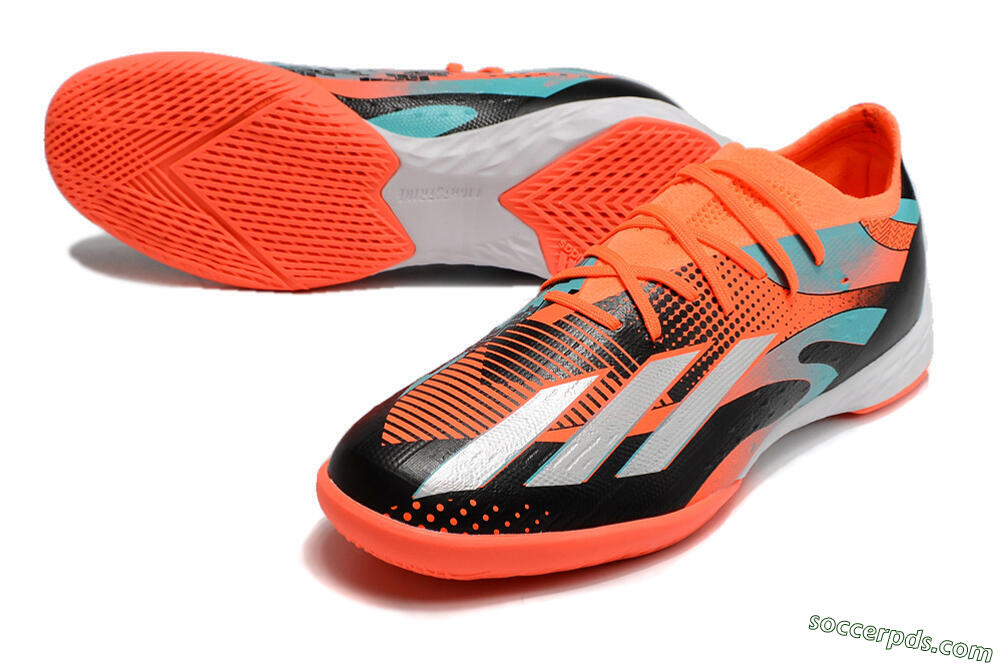 Adidas X Speedportal.1 IC Low-Tops Football Shoes - Orange/Silver/Black/Blue 3