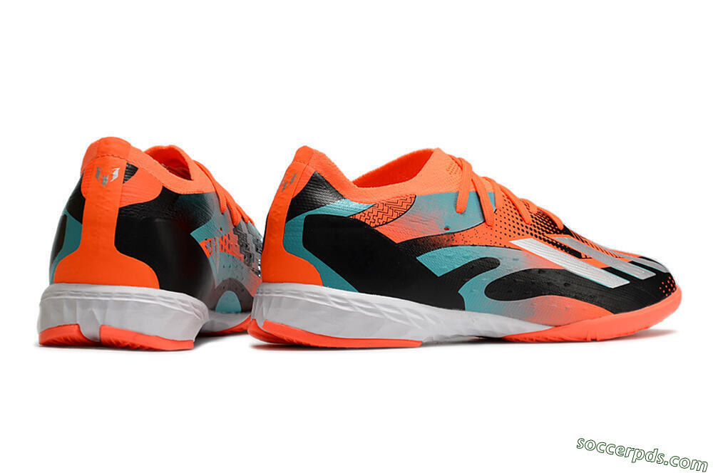 Adidas X Speedportal.1 IC Low-Tops Football Shoes - Orange/Silver/Black/Blue 6