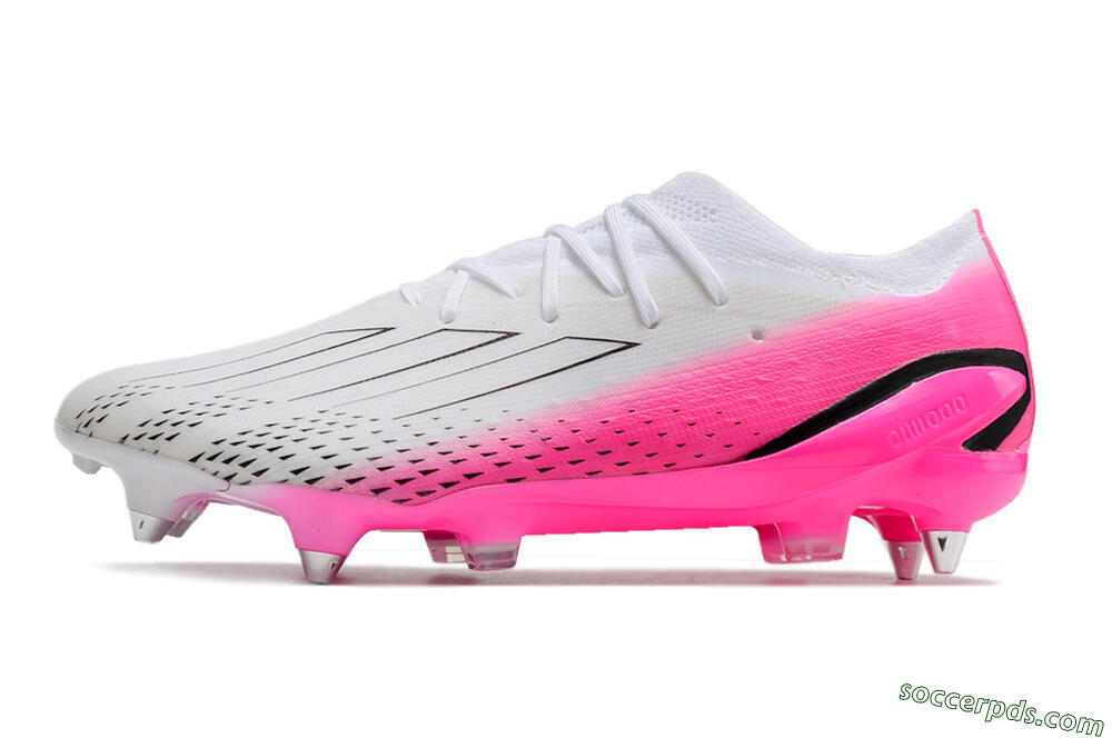 Adidas X Speedportal.1 SG Low-Tops Football Boots - White/Pink/Black 2