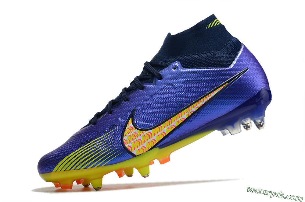 Nike Air Zoom Mercurial Superfly 9 Elite SG High-Tops Football Boots - Blue/Yellow/Pink 5
