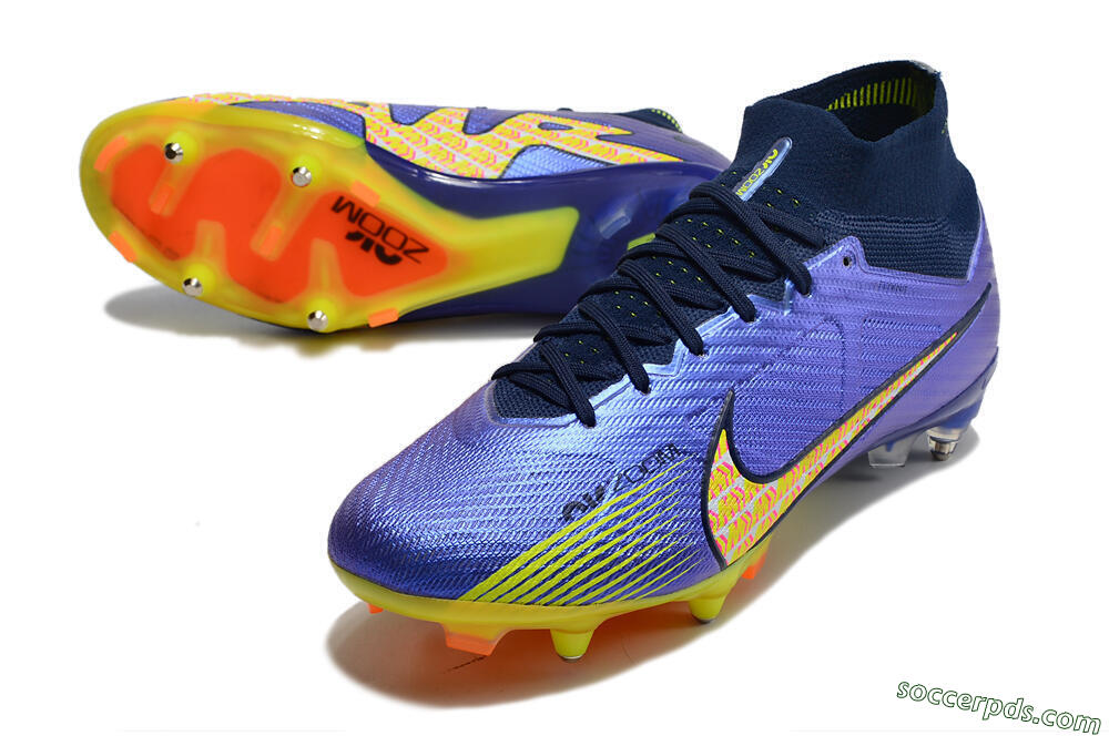 Nike Air Zoom Mercurial Superfly 9 Elite SG High-Tops Football Boots - Blue/Yellow/Pink 3