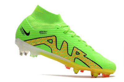 Nike Air Zoom Mercurial Superfly 9 Elite SG High-Tops Football Boots - Green/Yellow/Pink