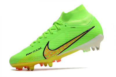 Nike Air Zoom Mercurial Superfly 9 Elite SG High-Tops Football Boots - Green/Yellow/Pink