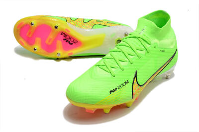 Nike Air Zoom Mercurial Superfly 9 Elite SG High-Tops Football Boots - Green/Yellow/Pink