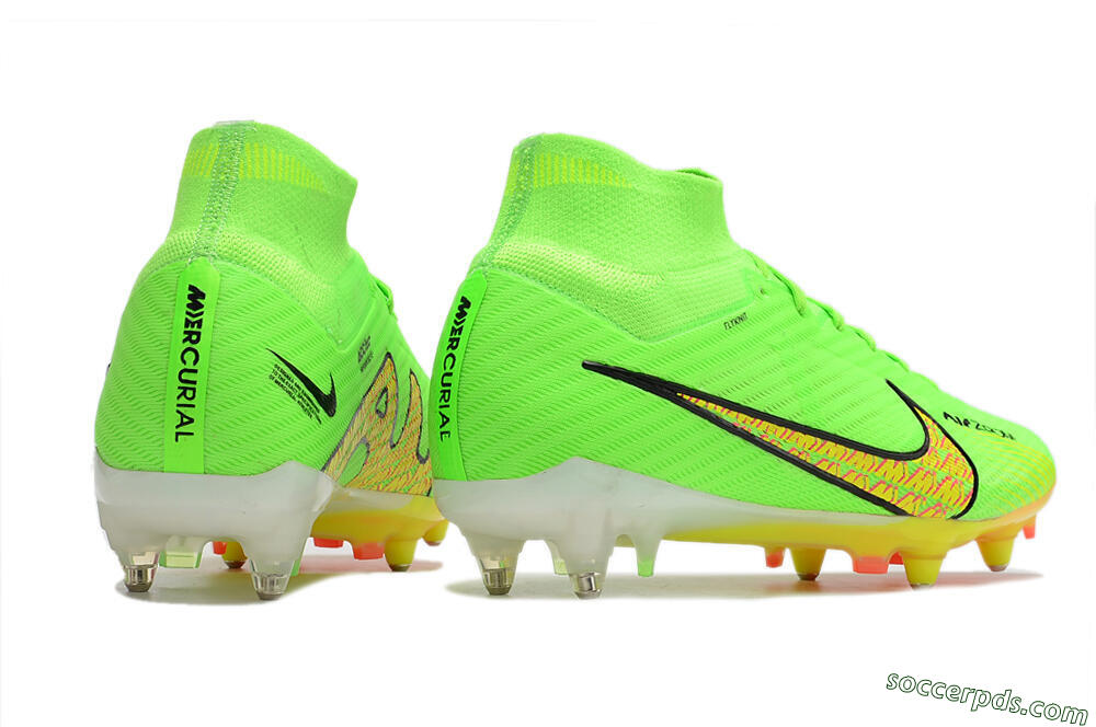 Nike Air Zoom Mercurial Superfly 9 Elite SG High-Tops Football Boots - Green/Yellow/Pink 6