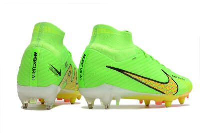Nike Air Zoom Mercurial Superfly 9 Elite SG High-Tops Football Boots - Green/Yellow/Pink