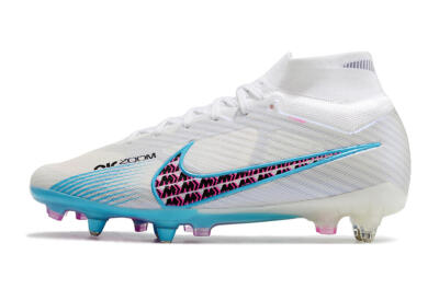 Nike Air Zoom Mercurial Superfly 9 Elite SG High-Tops Football Boots - White/Blue/Pink